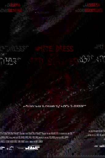 Vestido Branco com Listras Vermelhas Poster of Vestido Branco com Listras Vermelhas