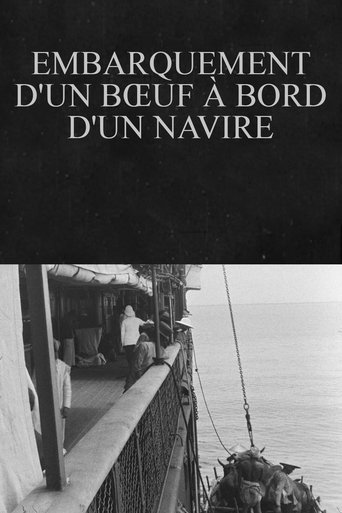 Embarquement d'un bœuf à bord d'un navire Poster of Embarquement d'un bœuf à bord d'un navire