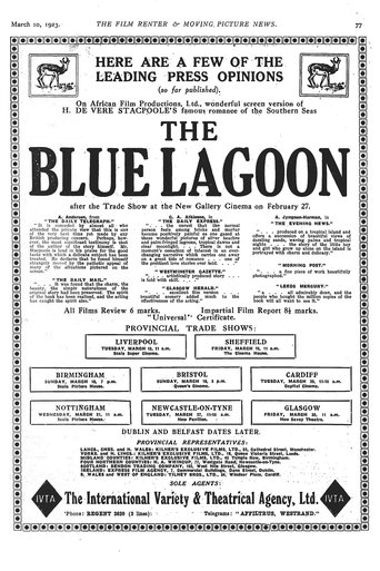 The Blue Lagoon Poster of The Blue Lagoon