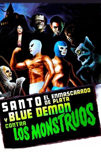 Santo and Blue Demon Against the Monsters Poster of Santo and Blue Demon Against the Monsters