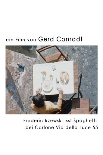 Frederic Rzewski eats spaghetti at Carlone Via della Luce 55 Poster of Frederic Rzewski eats spaghetti at Carlone Via della Luce 55
