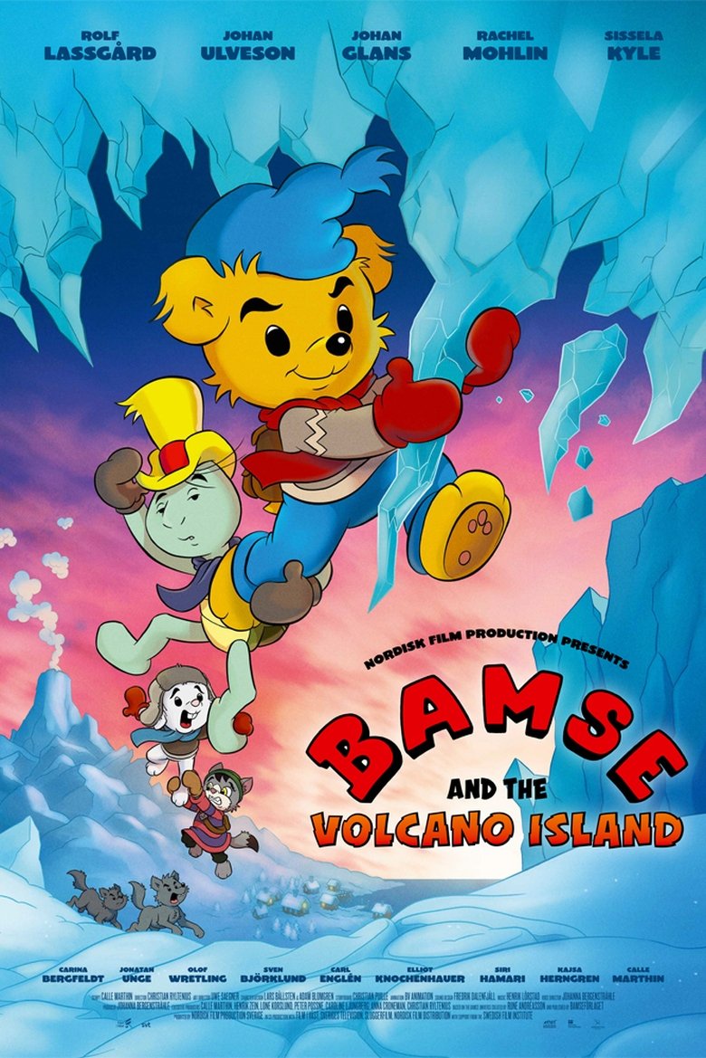Bamse and the Volcano Island Poster of Bamse and the Volcano Island