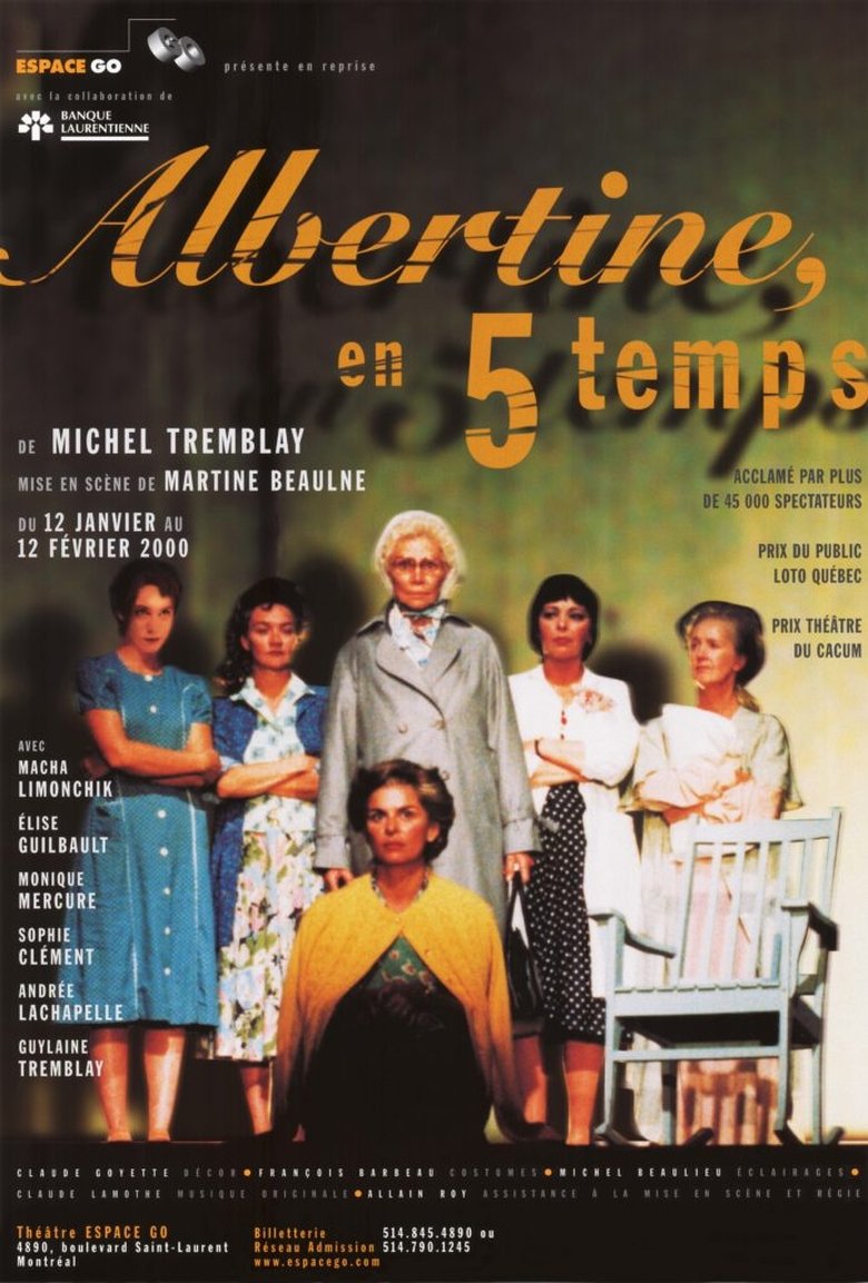 Albertine in Five Times Poster of Albertine in Five Times