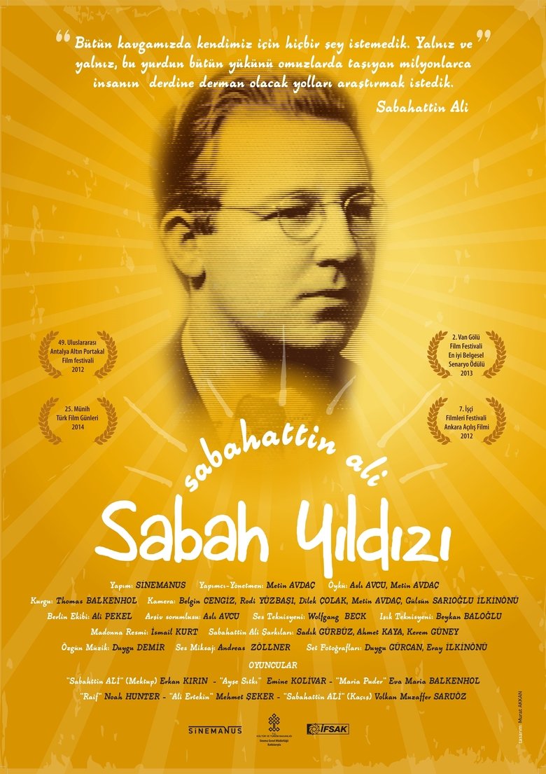 Sabahattin Ali: Sabah Yıldızı Poster of Sabahattin Ali: Sabah Yıldızı