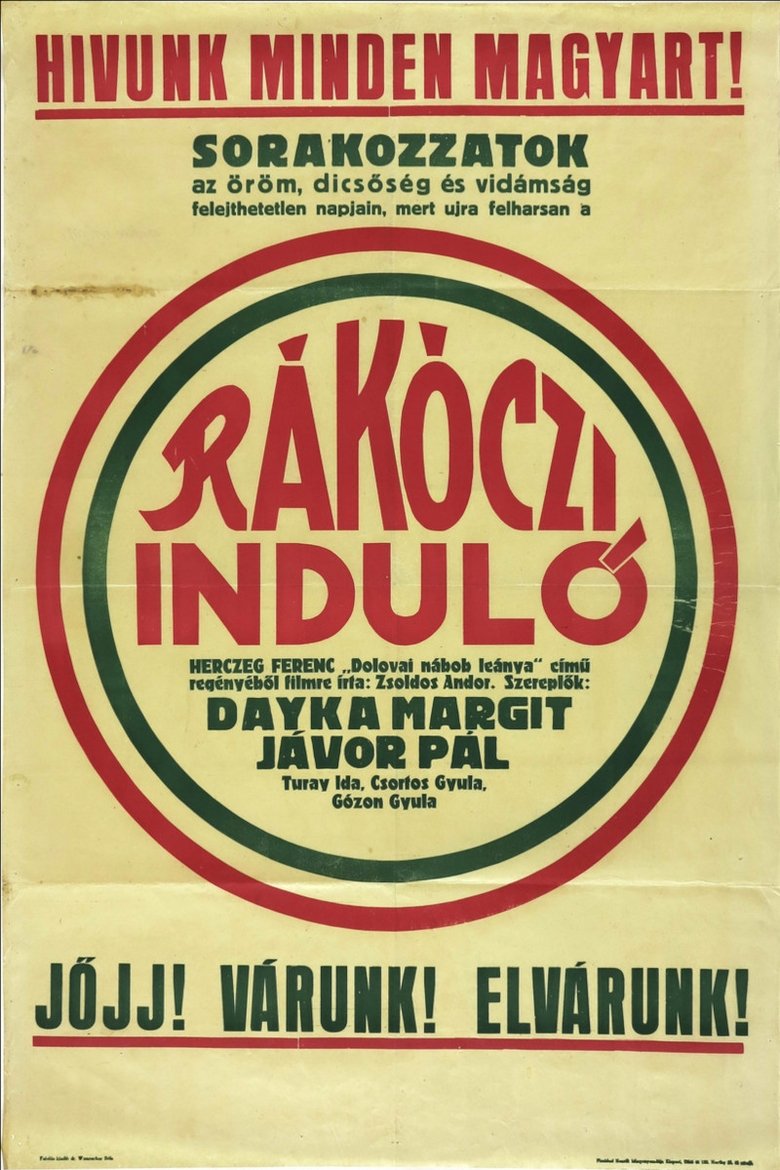 Rákóczi induló Poster of Rákóczi induló