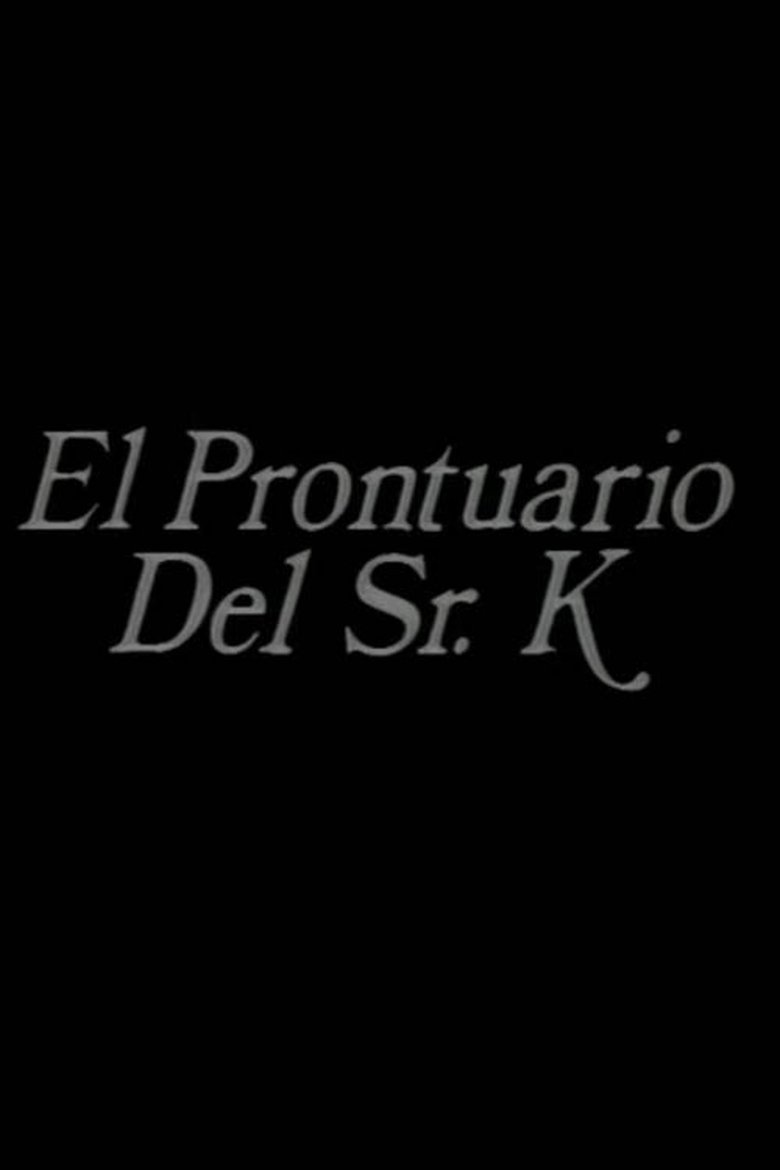El prontuario del señor K Poster of El prontuario del señor K