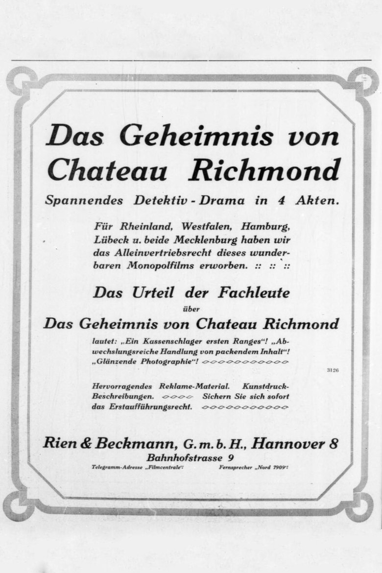 Das Geheimnis von Chateau Richmond Poster of Das Geheimnis von Chateau Richmond