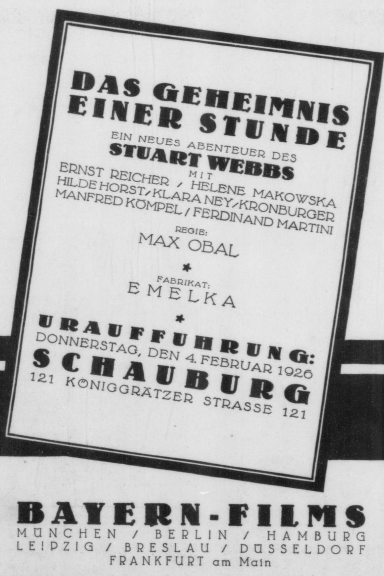 Das Geheimnis einer Stunde Poster of Das Geheimnis einer Stunde