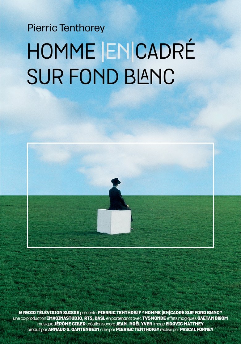 Homme Cadré sur Fond Blanc Poster of Homme Cadré sur Fond Blanc