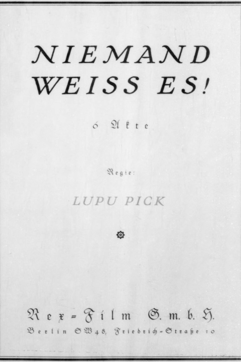 Niemand weiß es Poster of Niemand weiß es
