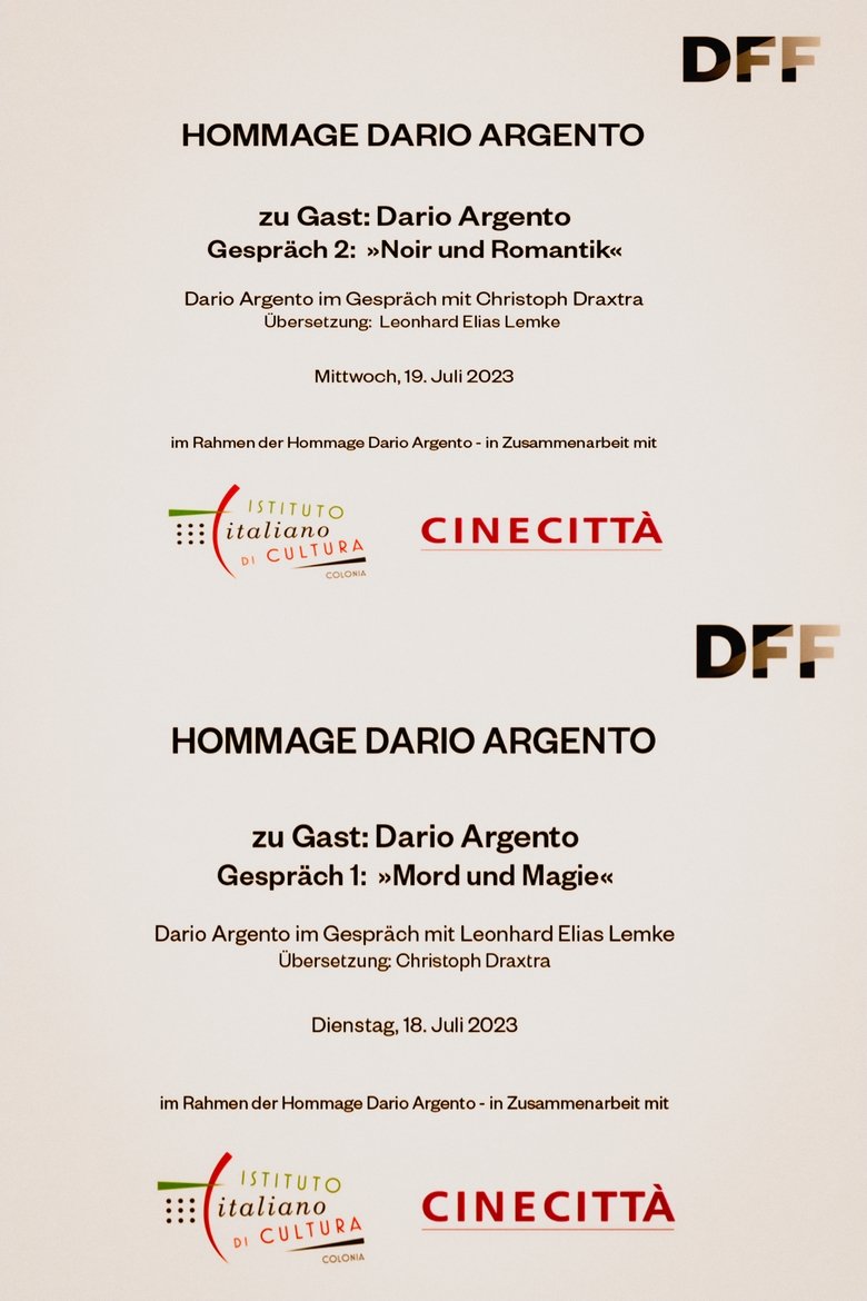 Dario Argento in conversation at the DFF Poster of Dario Argento in conversation at the DFF