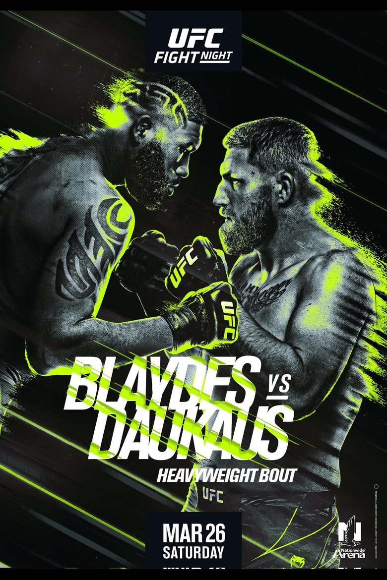 UFC on ESPN 33: Blaydes vs. Daukaus Poster of UFC on ESPN 33: Blaydes vs. Daukaus