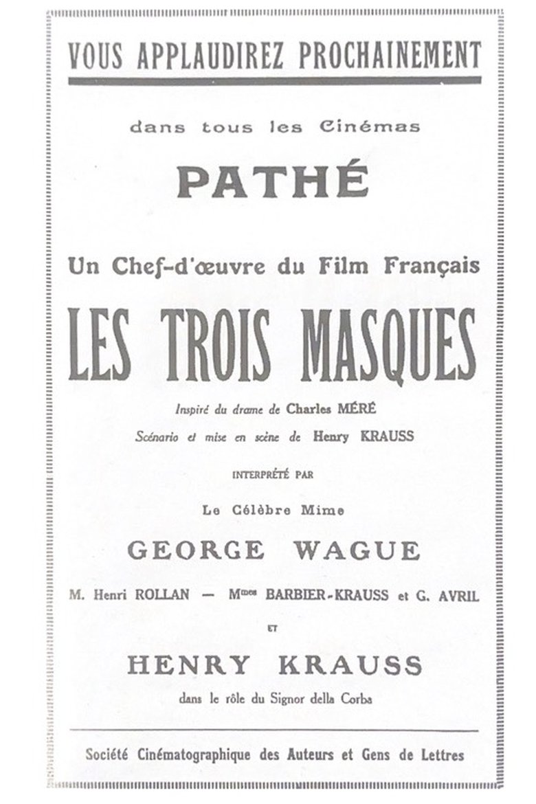 Les Trois masques Poster of Les Trois masques