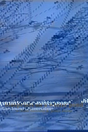 Poster of blueprints on a winter pond