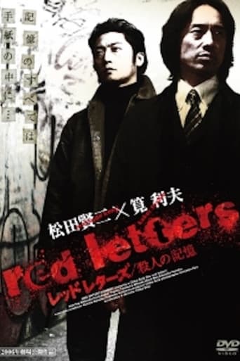 Poster of red letters