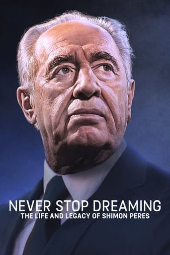 Poster of Never Stop Dreaming: The Life and Legacy of Shimon Peres