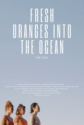 Poster of Fresh oranges into the ocean