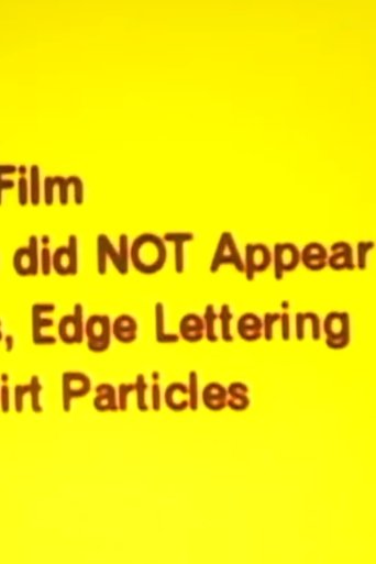 Poster of A Film in Which There Did NOT Appear Sprocket Holes, Edge Lettering Without Dirt Particles
