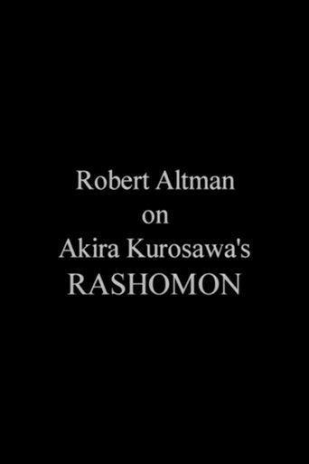 Poster of Robert Altman on 'Rashomon'