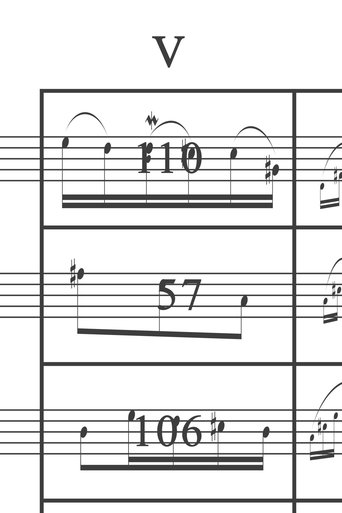 Poster of Anagrammatical Composition with Dice by VALIE EXPORT (after W.A. Mozart, Piano) for Soprano Saxophone