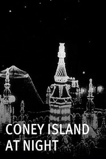 Coney Island at Night Poster of Coney Island at Night