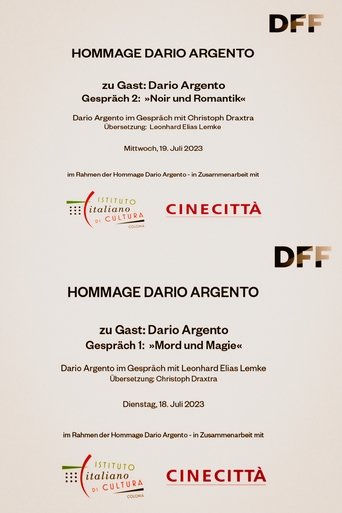 Poster of Dario Argento in conversation at the DFF
