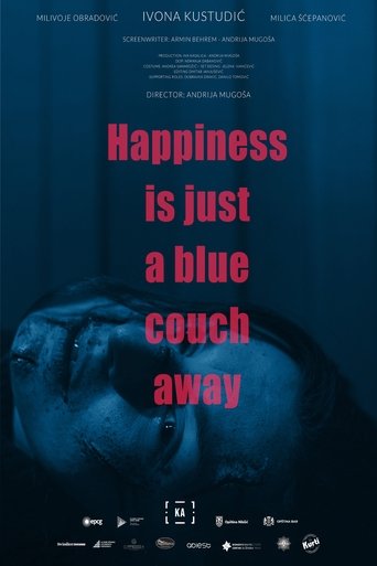 Poster of Happiness is just a blue couch away