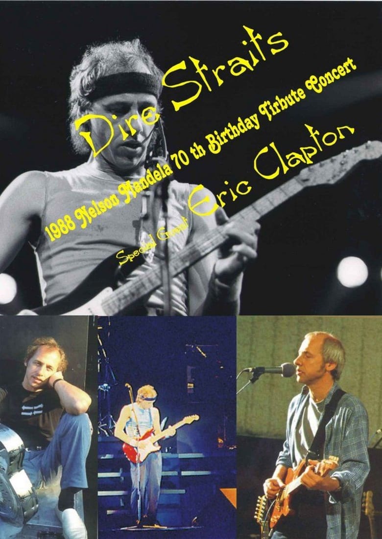 Poster of Dire Straits with Eric Clapton - Nelson Mandela 70th Birthday Tribute