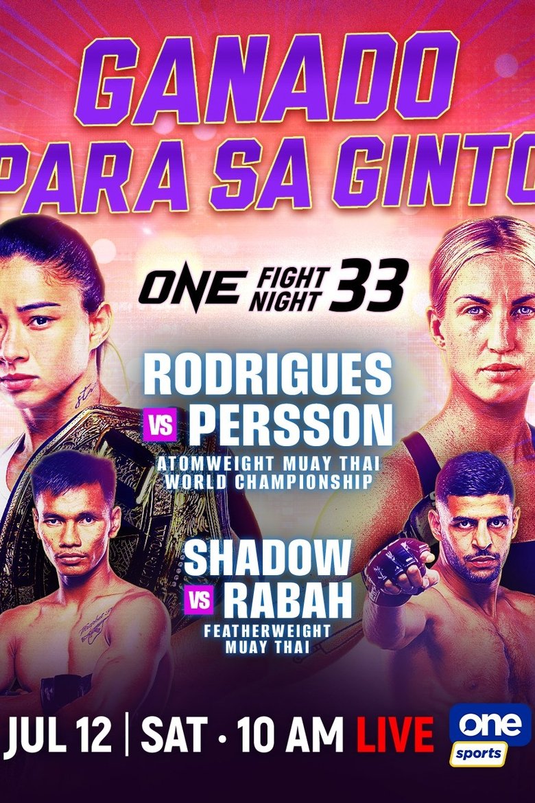 Poster of ONE Fight Night 33: Rodrigues vs. Persson