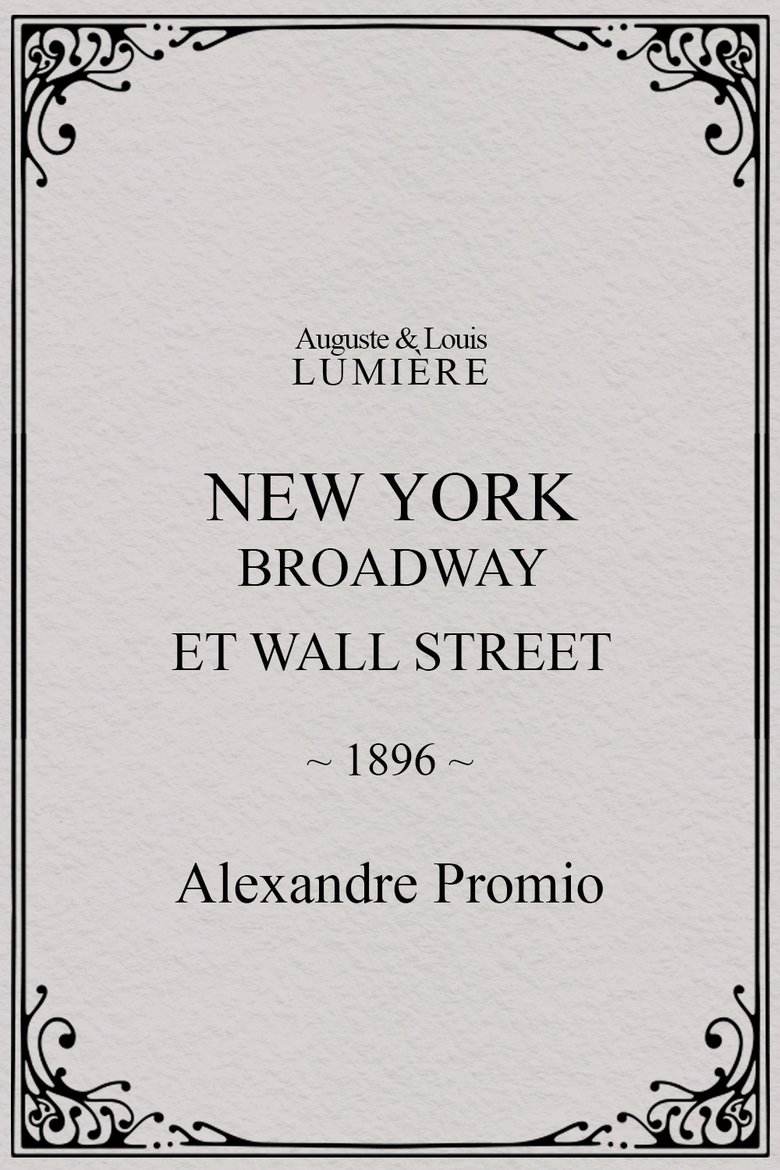 Poster of New York, Broadway and Wall Street