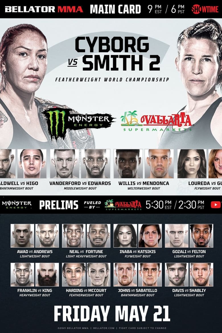 Poster of Bellator 259: Cyborg vs. Smith 2