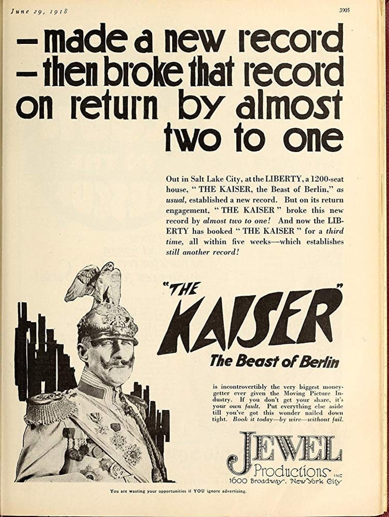 Poster of The Kaiser, the Beast of Berlin
