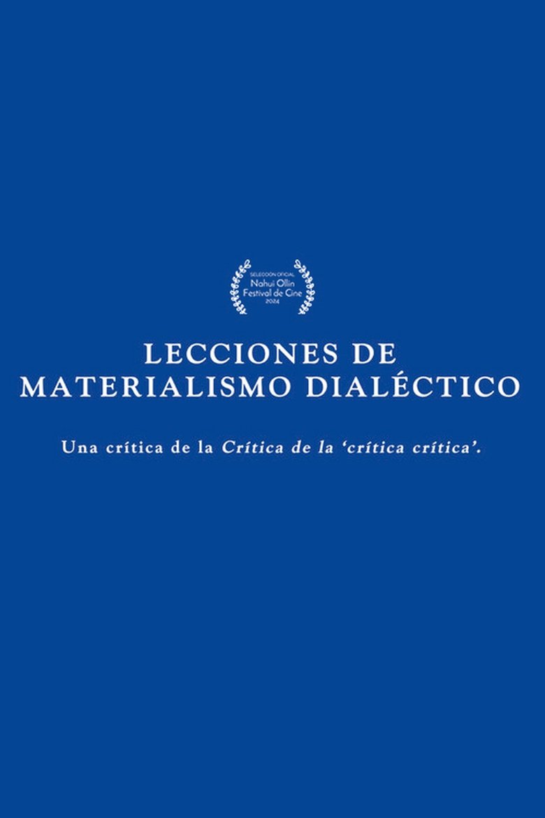 Poster of Lessons in dialectical materialism