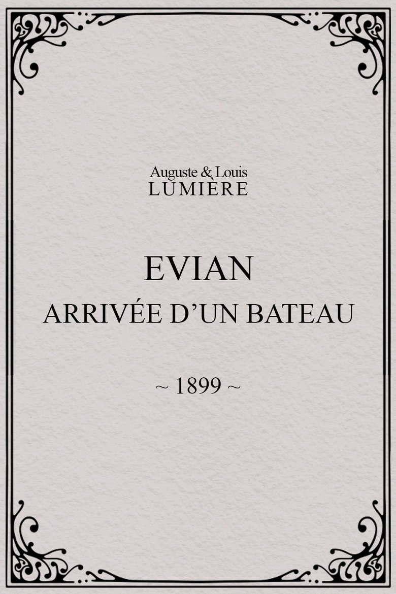 Poster of Evian : arrivée d’un bateau