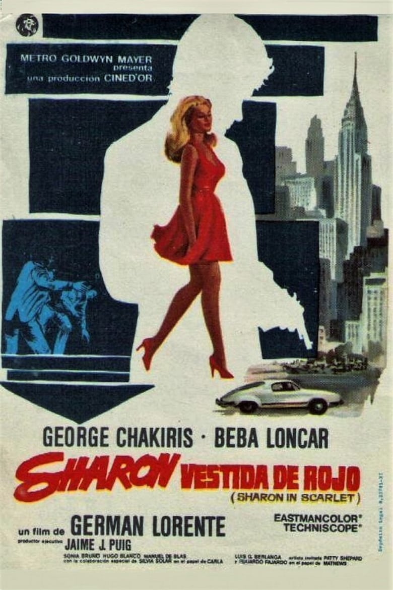 Poster of Sharon vestida de rojo