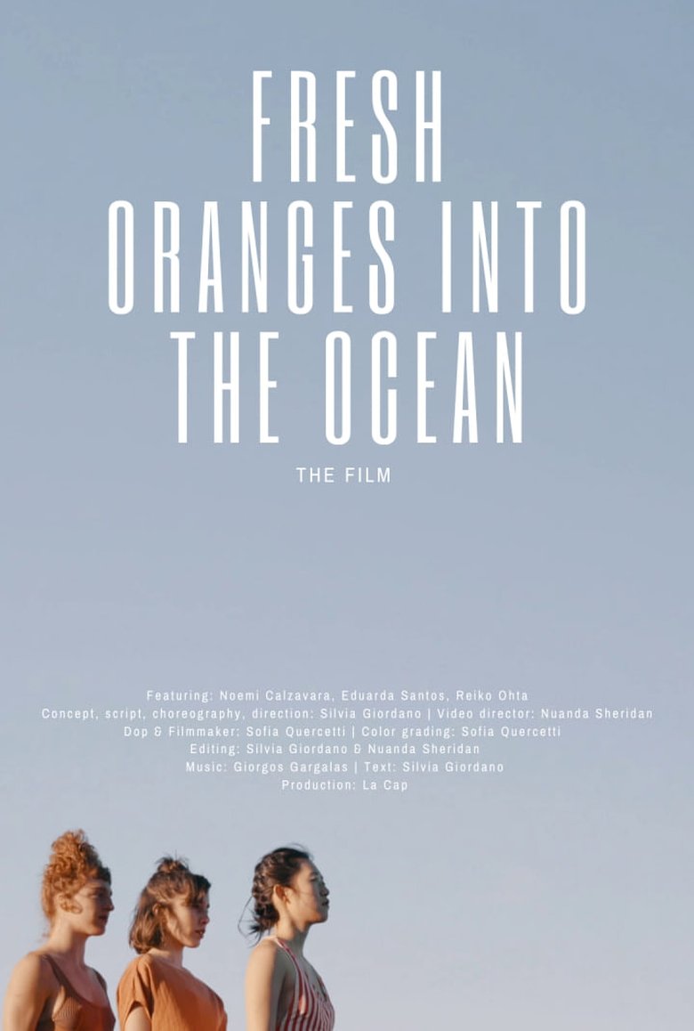 Poster of Fresh oranges into the ocean