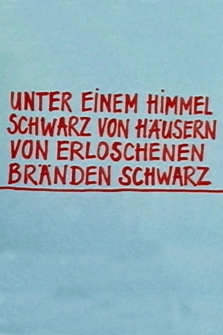 Poster of Telekritik: Unter einem Himmel schwarz von Häusern von erloschenen Bränden schwarz