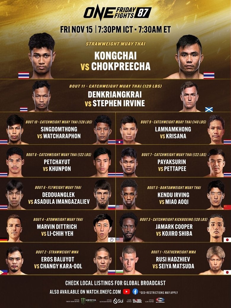 Poster of ONE Friday Fights 87: Kongchai vs. Chokpreecha