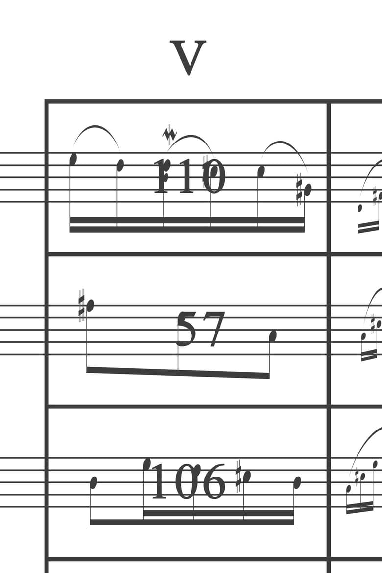 Poster of Anagrammatical Composition with Dice by VALIE EXPORT (after W.A. Mozart, Piano) for Soprano Saxophone