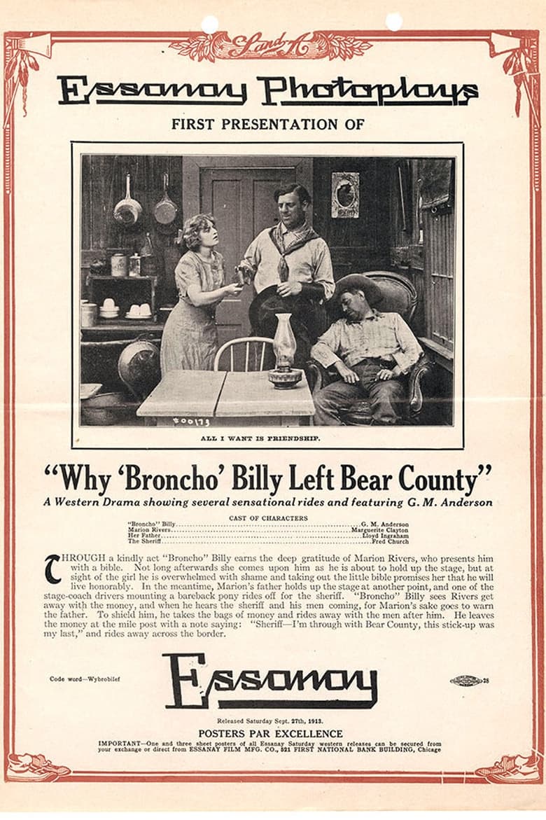 Poster of Why Broncho Billy Left Bear County