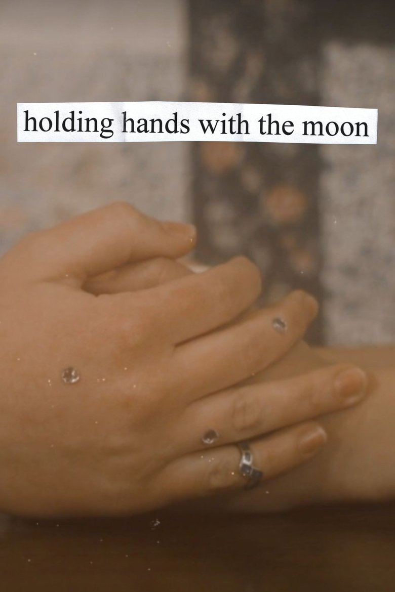 Poster of holding hands with the moon