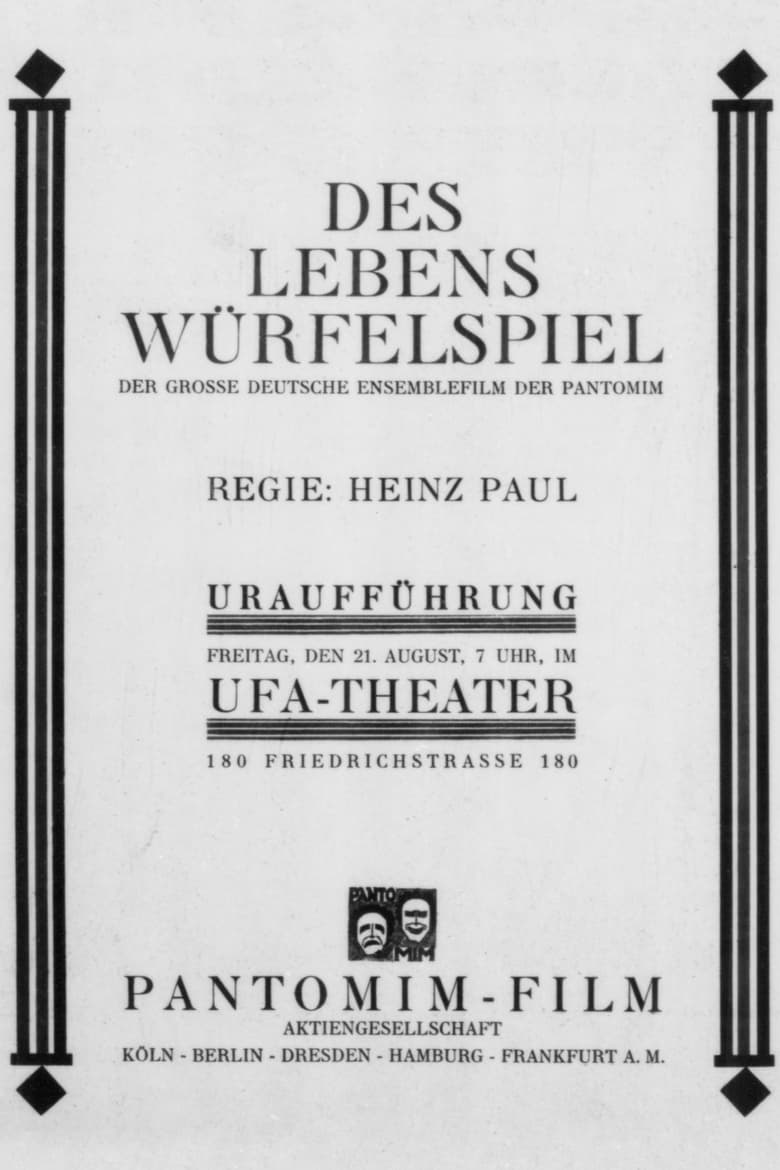 Poster of Des Lebens Würfelspiel