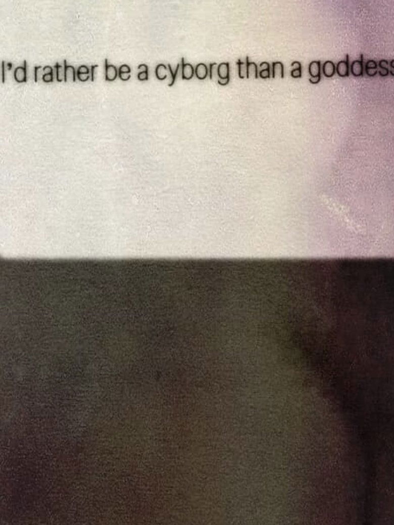 Poster of I’d rather be a cyborg than a goddess