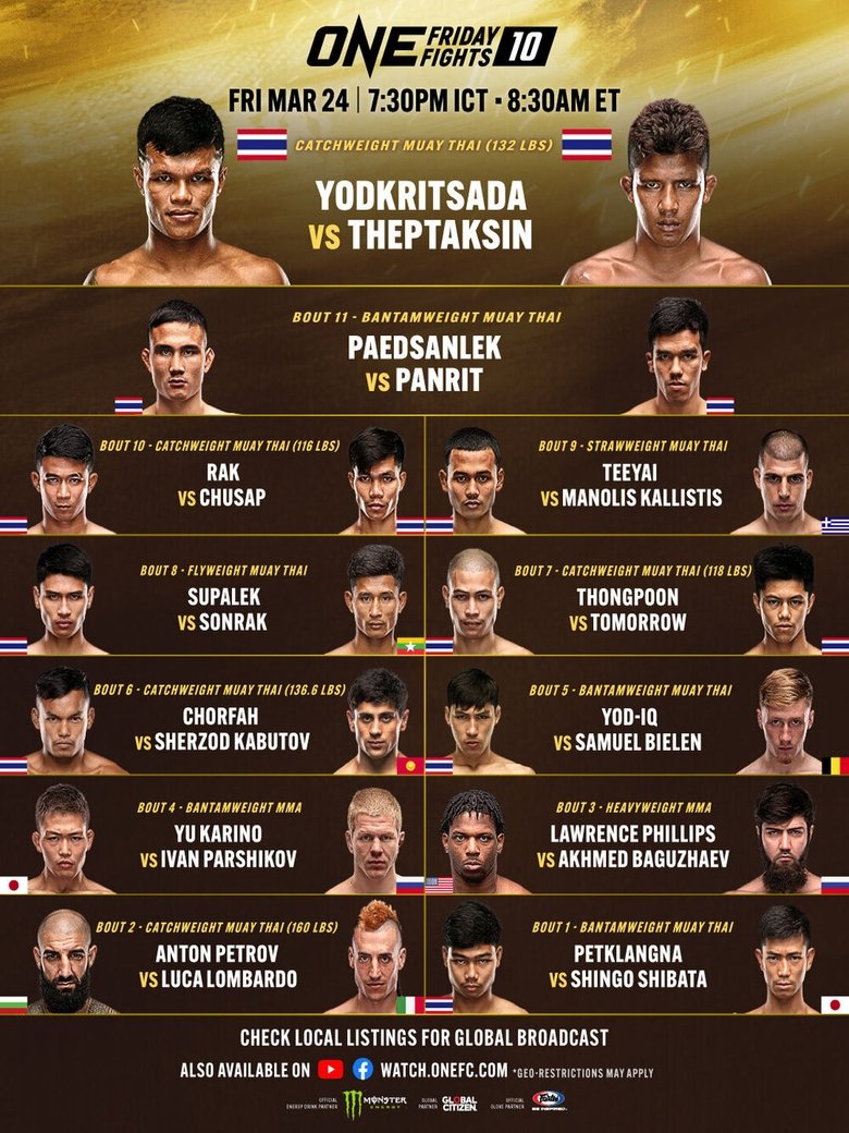 Poster of ONE Friday Fights 10: Yodkrisada vs. Thepthaksin