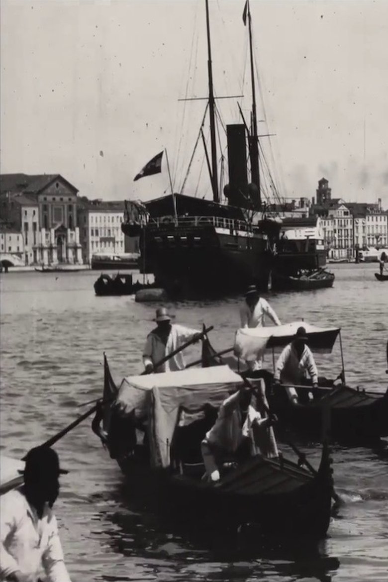Poster of Venice, harbour scene with gondolas