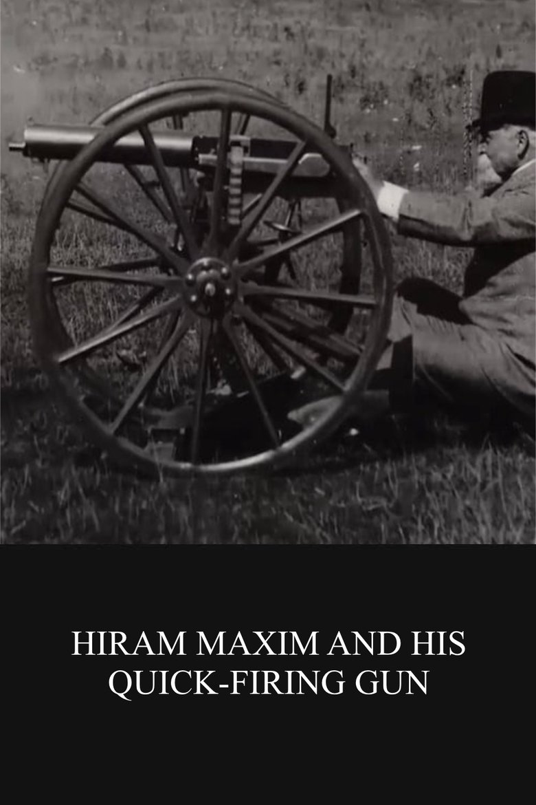 Poster of Hiram Maxim and His Quick-firing Gun